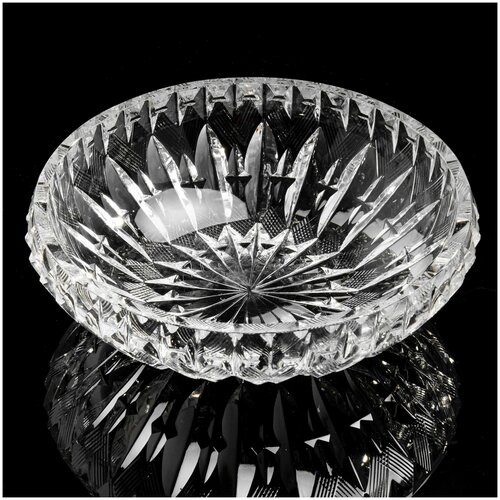 Салатник, хрусталь, алмазная грань, СССР, 1970-1990 гг.