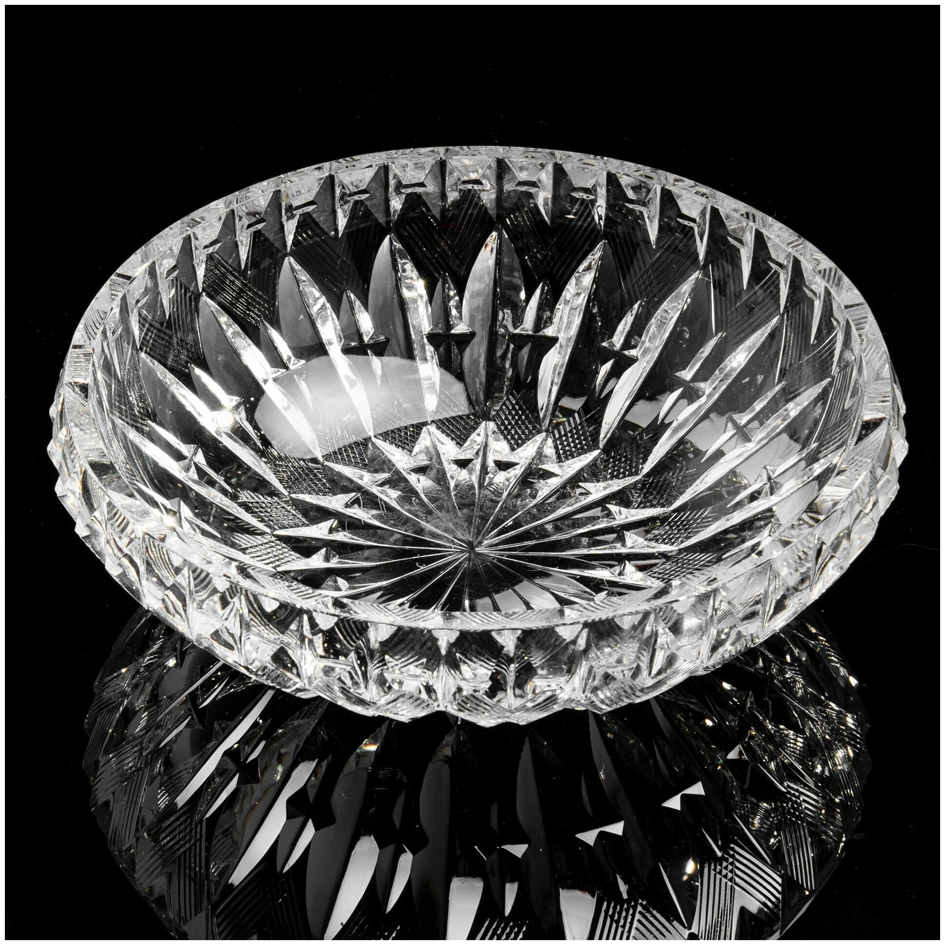 фото Салатник, хрусталь, алмазная грань, СССР, 1970-1990 гг.