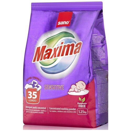 Стиральный порошок Sano Maxima Sensitive, 1.25 кг