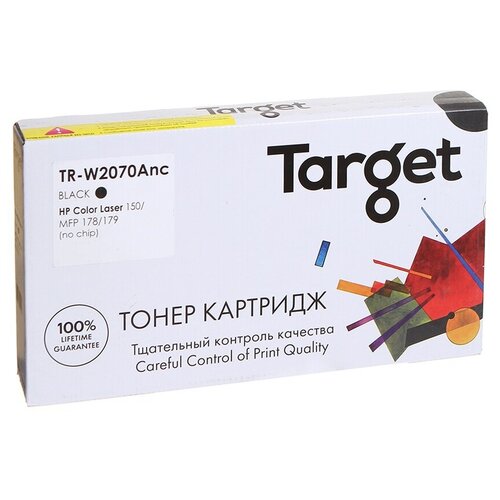 Тонер-картридж Target W2070Anc без чипа, черный, для лазерного принтера, совместимый тонер картридж target w2073anc без чипа пурпурный для лазерного принтера совместимый