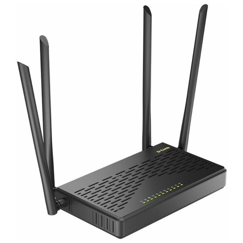 Wi-Fi роутер D-Link DIR-825/GFRU/R3A, AC1200, черный