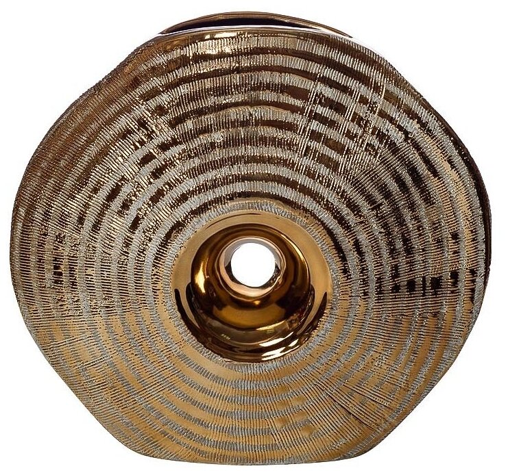 фото Ваза керамическая декоративная золотая Garda Decor