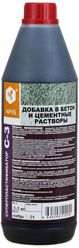 Добавка пластифицирующая в бетонные и цементные растворы APIS Суперпластификатор С-3, бутылка 1,1 кг