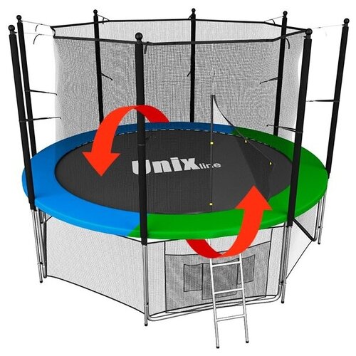 Каркасный батут Unix Line 6ft Classic (inside) 183х183х215 см , синий/зеленый