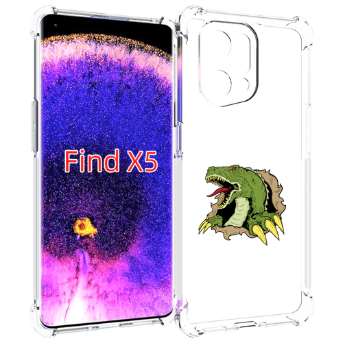 Чехол MyPads годзила для Oppo Find X5 задняя-панель-накладка-бампер чехол mypads стикер пак для oppo find x5 задняя панель накладка бампер