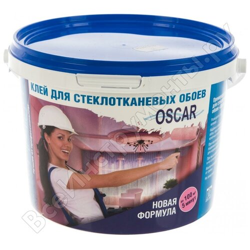 клей обойный для стеклообоев oscar 5 кг Клей для стеклообоев Oscar, 800гр