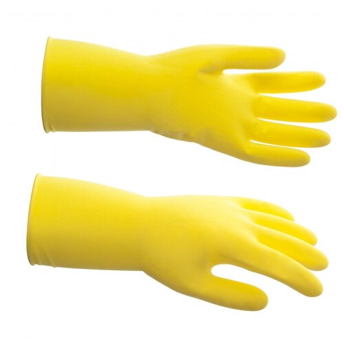 Перчатки латексные HQ Profiline многоразовые желтые р. S перчатки латексные hq profiline размер s цвет синий