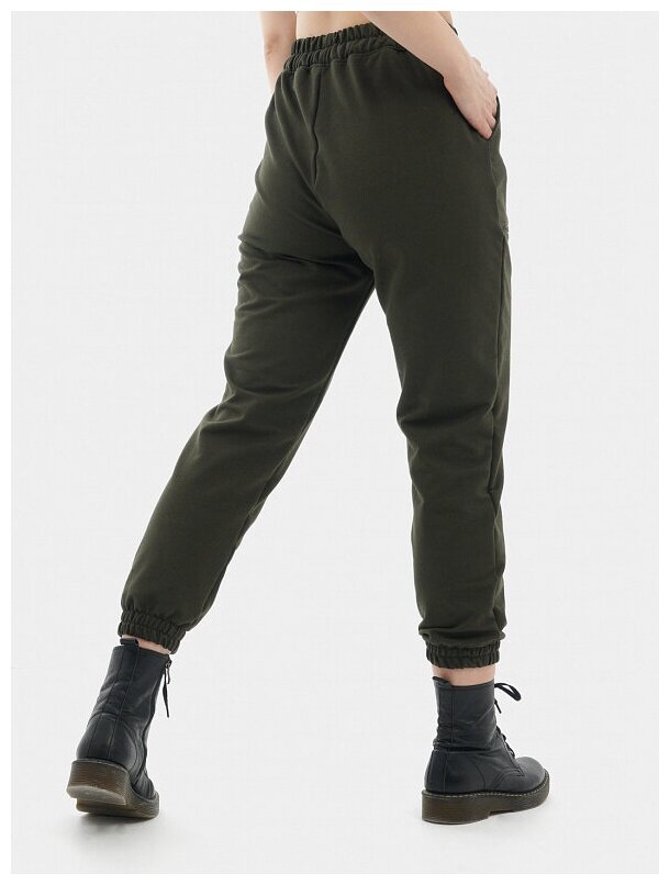 Спортивные штаны Lilians, женские, оливковый цвет, размер 46 - фотография № 4