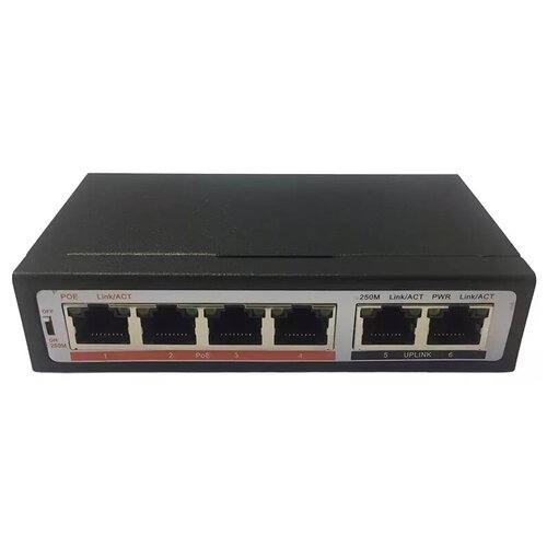 HN-POE204 Hunter Неуправляемый коммутатор на 6 портов 4 Poe 345000₽