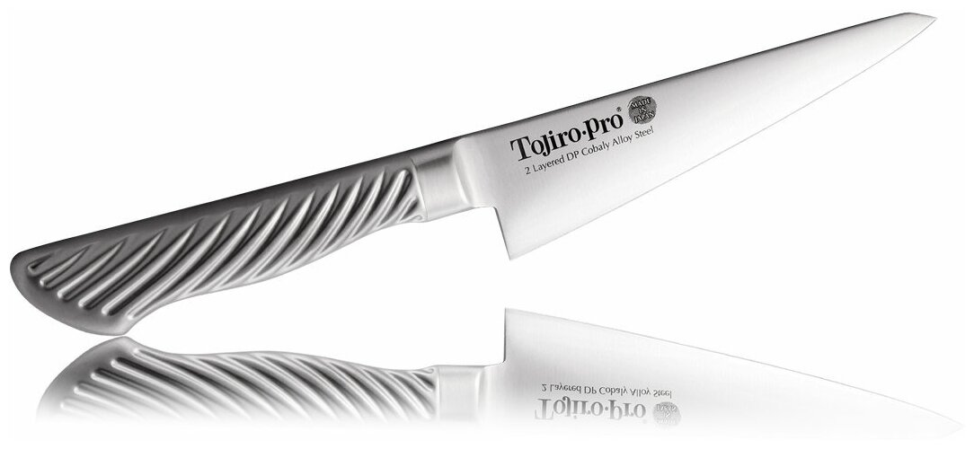 Нож обвалочный Tojiro Pro, 150 мм, сталь VG10, 3 слоя, рукоять сталь - фото №4