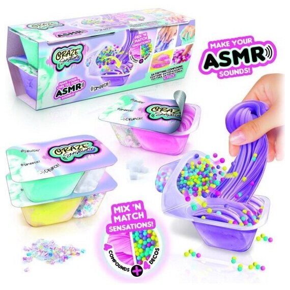 Слайм Canal Toys Mix & Match Craze Sensations Невероятные эффекты 4 готовых слайма 2 вида