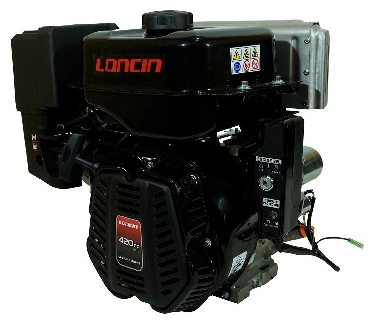 Двигатель Loncin LC 190FDA (A type) D25 (лодочная серия, 15л.с., 420куб. см, вал 25мм, ручной и электрический старт) - фотография № 3
