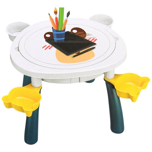 Игровой набор для сборки конструктора (стол+стул), в коробке стол детский и стул для конструктора 3в1