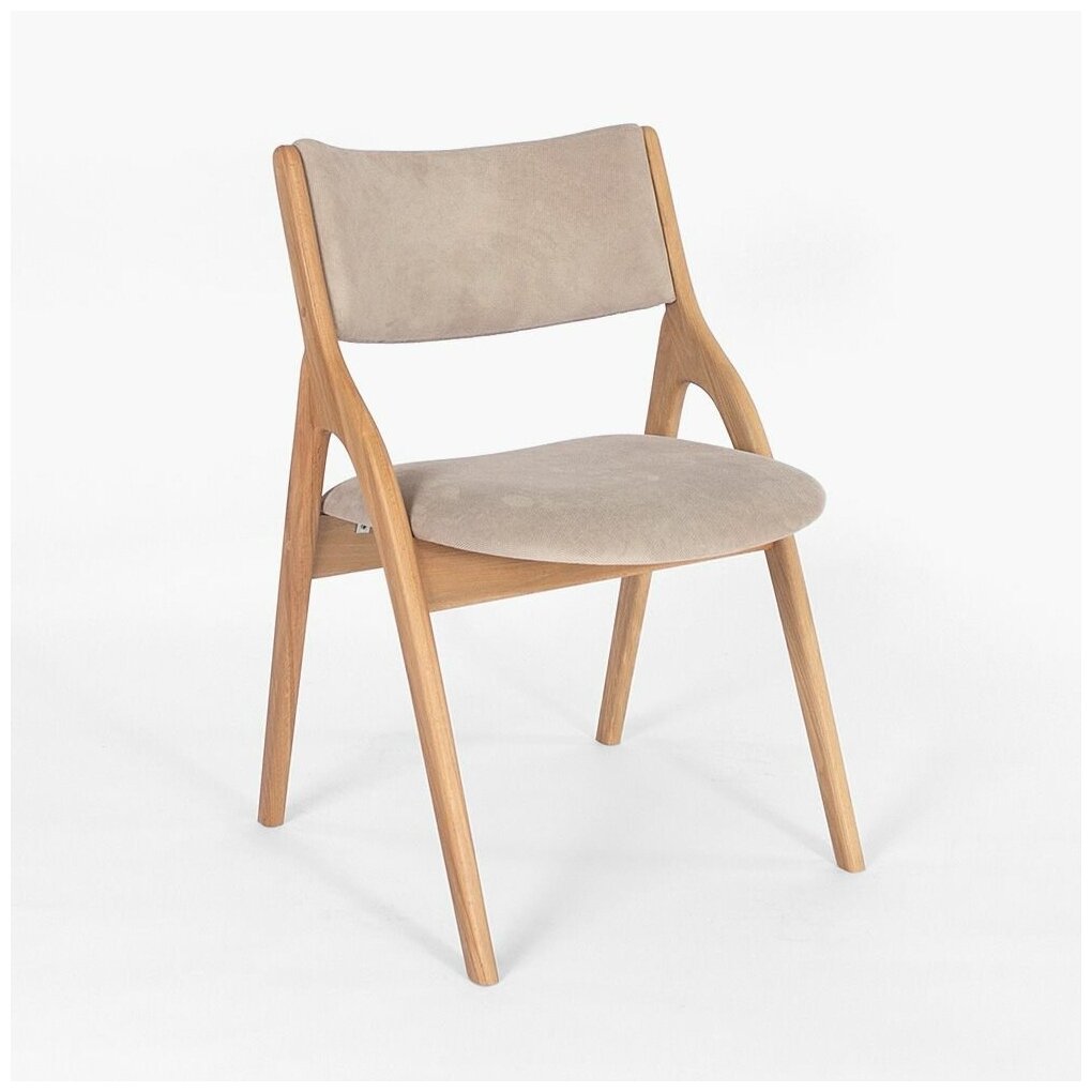 Стул Кардифф бежевая ткань массив бука (натуральное дерево) для дома/для гостиной/для столовой/для кафе/кухонный стул/стул кухонный