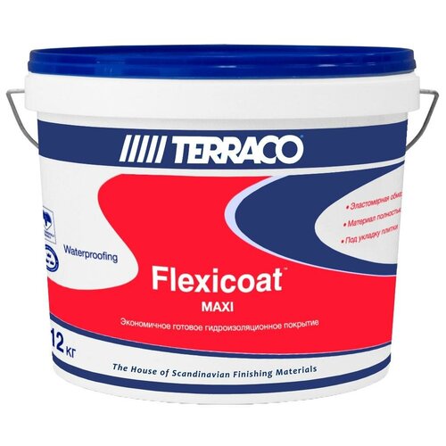 Terraco Flexicoat Maxi / Террако Флексикоат Макси гидроизоляционное акриловое покрытие для санузлов 3кг