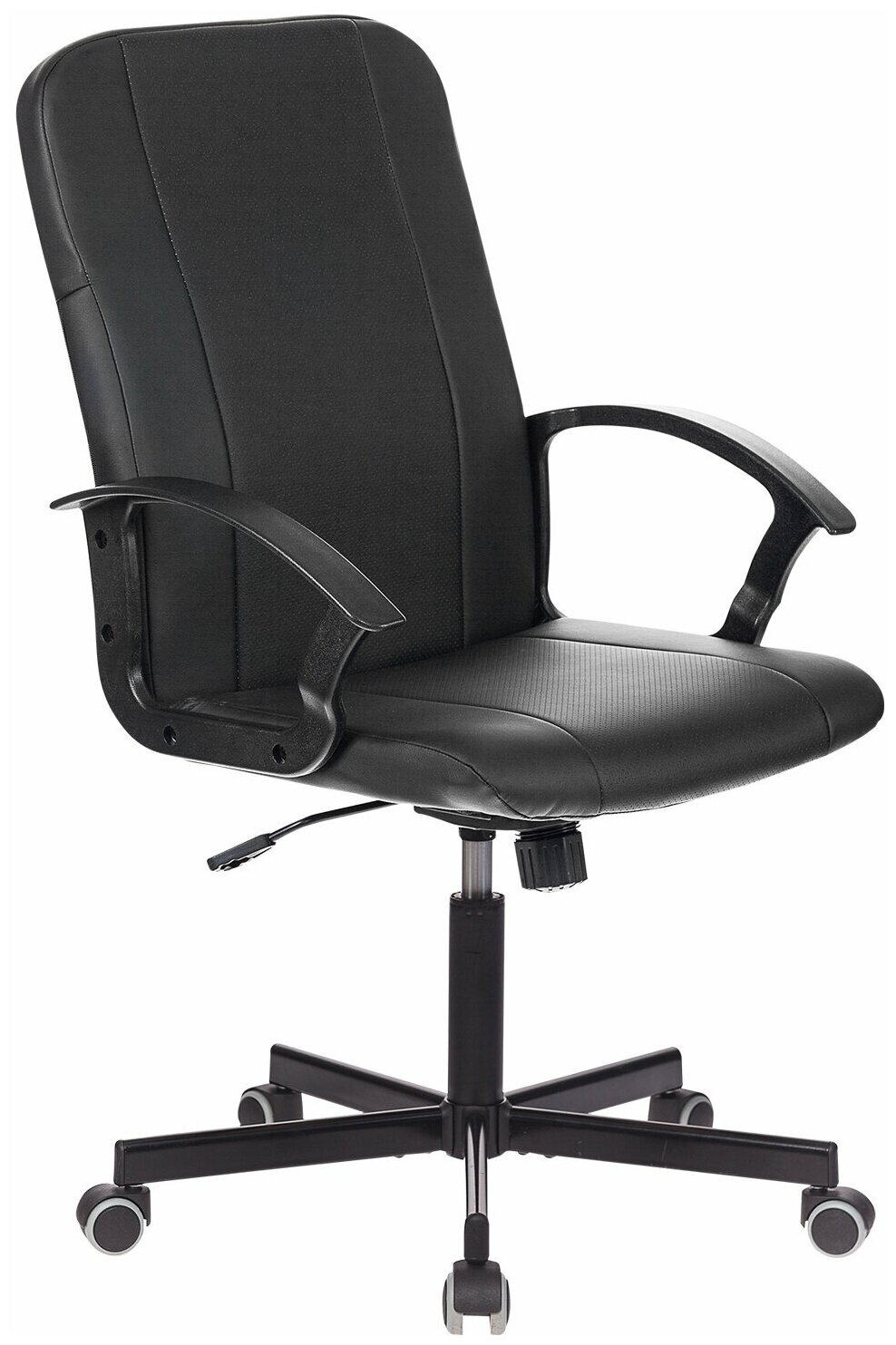 Кресло офисное Brabix Simple EX-521, компактная упаковка, экокожа, черное