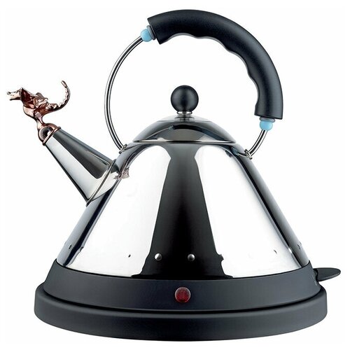 Чайник электрический Alessi со свистком Tea Rex, MG32REX B, черный