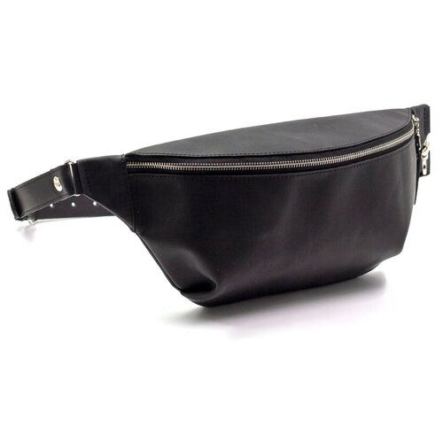 фото Сумка поясная elige, фактура гладкая, черный
