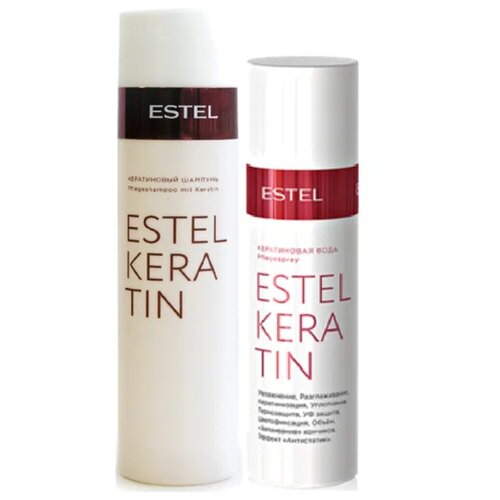Кератиновый шампунь для волос Estel keratin 250 мл + вода 100 мл