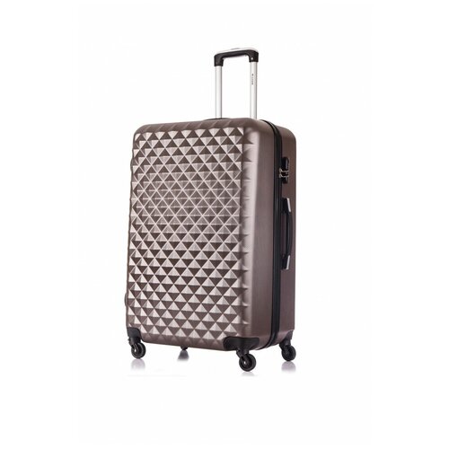 Чемодан-самокат L'case, 74 л, размер 24, коричневый чемодан самокат travelcar 65 л размер 24 синий