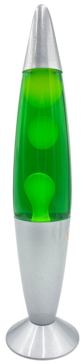 Лава-Лампа Классик 41 см Серебро Зеленый/Желтый