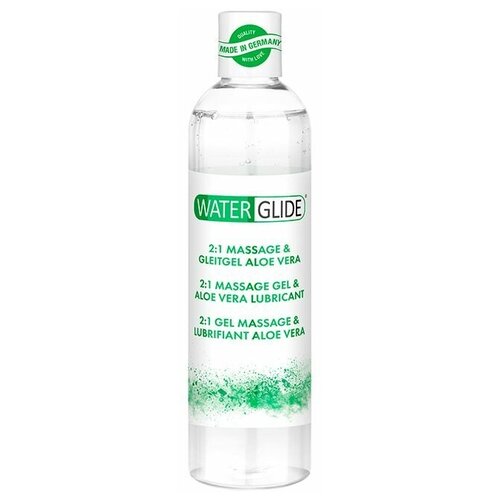 Гель-смазка Waterglide 2:1 Massage Gel & Lubricant Aloe Vera, 300 мл, цветочный, 1 шт.