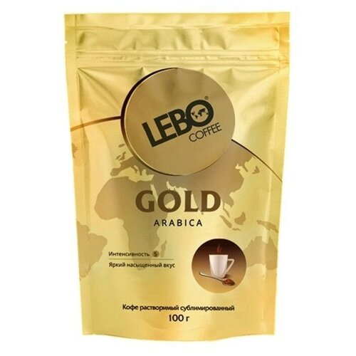 Кофе растворимый LEBO GOLD 100г пакет , 3 шт.