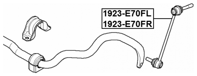 Тяга стабилизатора передняя левая Febest 1923-E70FL