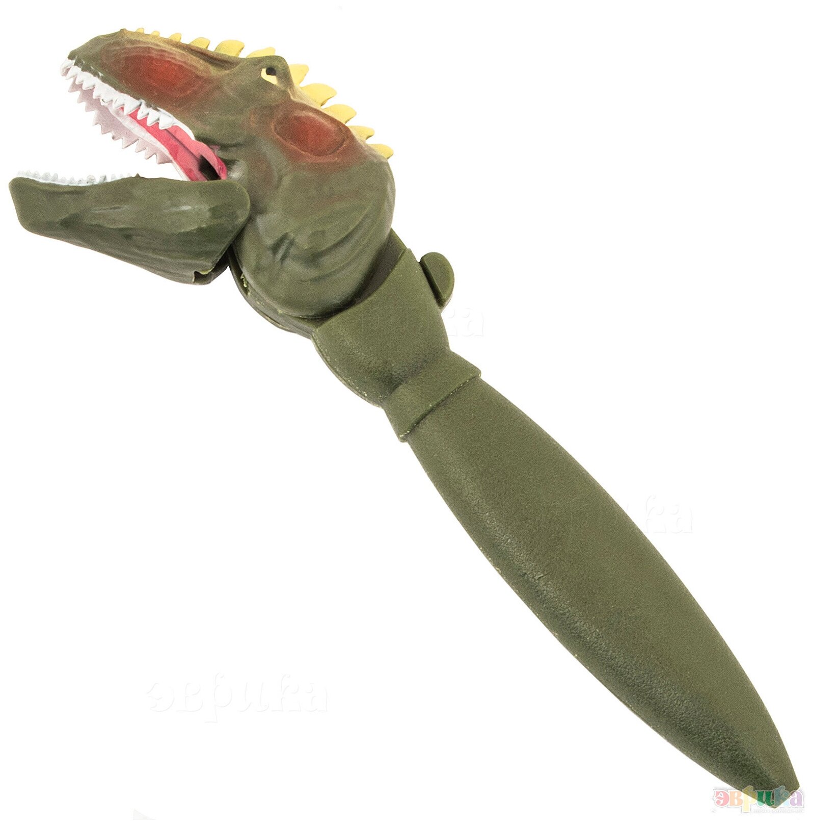 Ручка игрушка Динозавр зеленый подарок девочке, мальчику, универсальный — фото 1