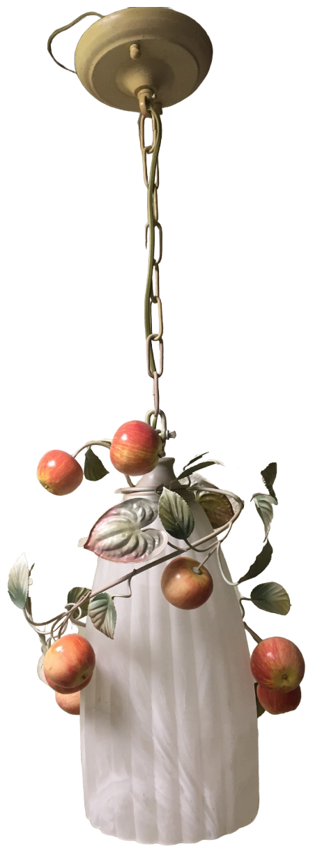 Люстра подвес 1Х40ВтХЕ27, светильник с декоративными яблоками для кухни