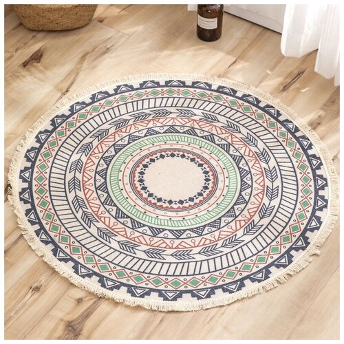 Коврик / ковер / коврик прикроватный / хлопковый ковер / круглый коврик / 120х120 / Decoriks