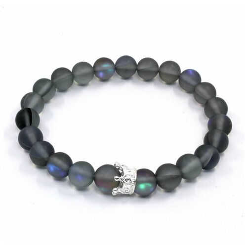 фото Handinsilver ( посеребриручку ) браслет из матового голубого лабрадорита 10мм и короной