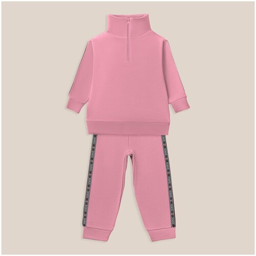 фото Комплект одежды lemive, свитшот и брюки, спортивный стиль, размер 34-140, розовый