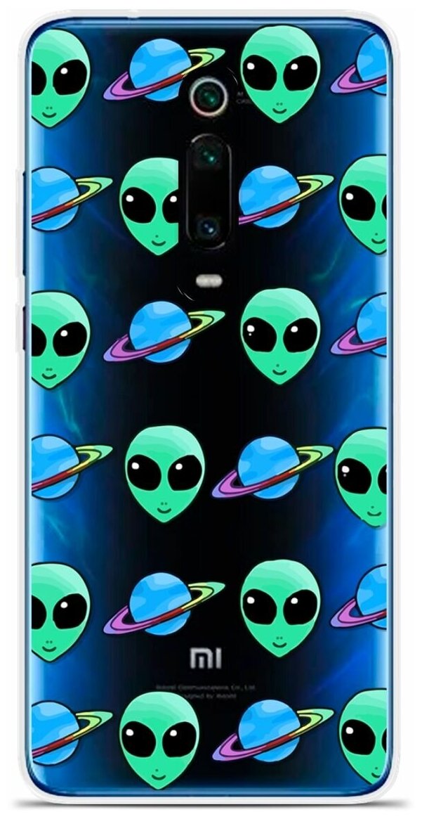 Силиконовый чехол на Xiaomi Mi 9T Pro Узор НЛО / для Сяоми Ми 9Т Про