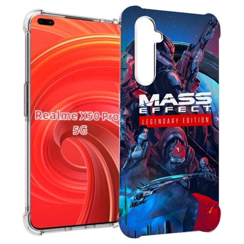 Чехол MyPads Mass Effect Legendary Edition для Realme X50 Pro задняя-панель-накладка-бампер