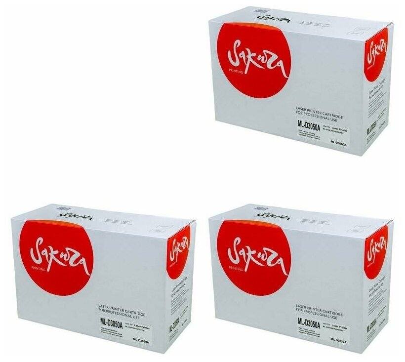 Sakura Картриджи комплектом совместимые Сакура Sakura SAMLD3050A-3PK ML-D3050A черный 12K