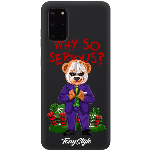 черный силиконовый чехол для samsung galaxy a12 tony style why so serious Черный силиконовый чехол для Samsung Galaxy S20 Plus Tony Style Why so serious