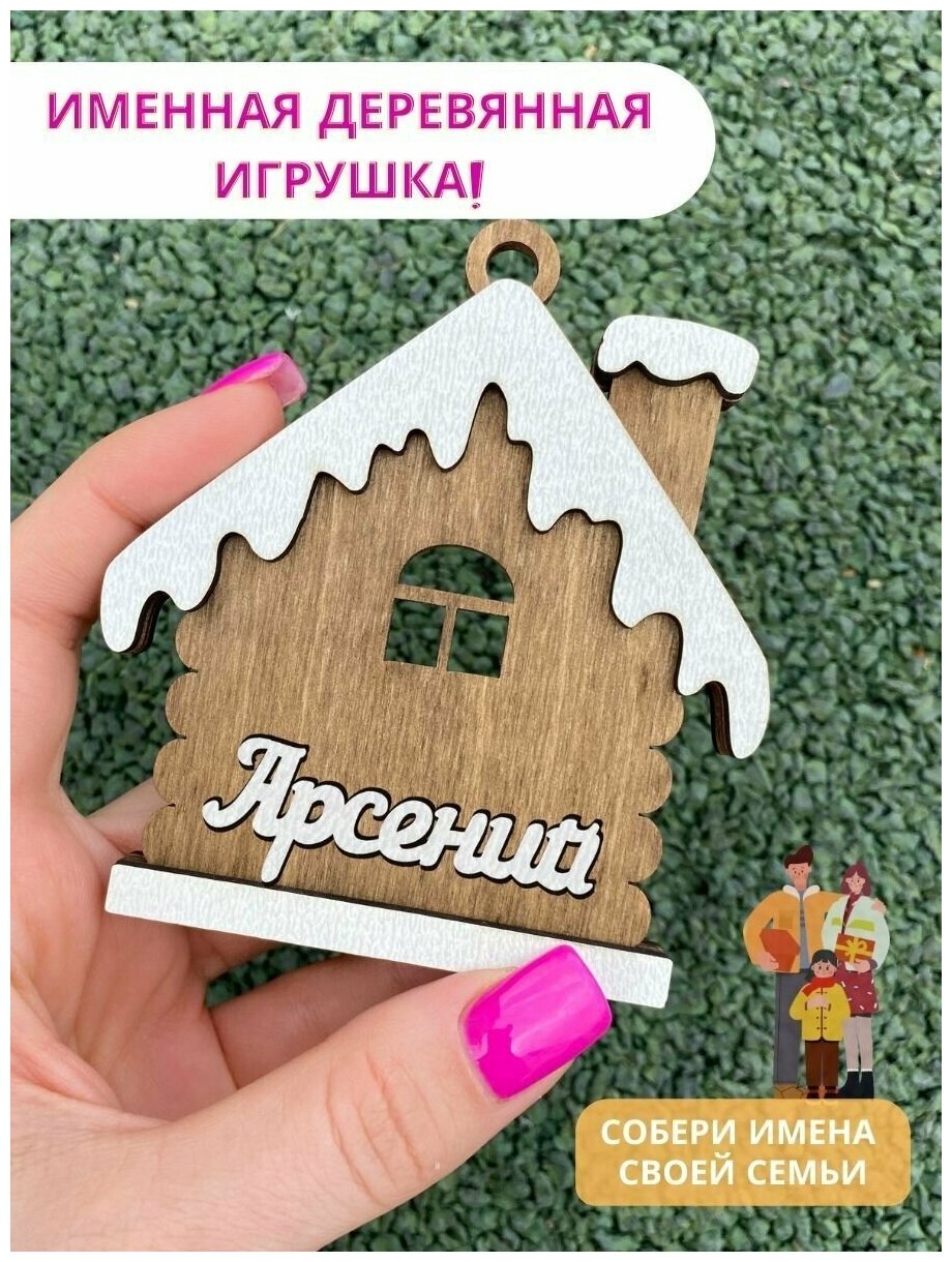 Елочная игрушка новогодняя с именем 