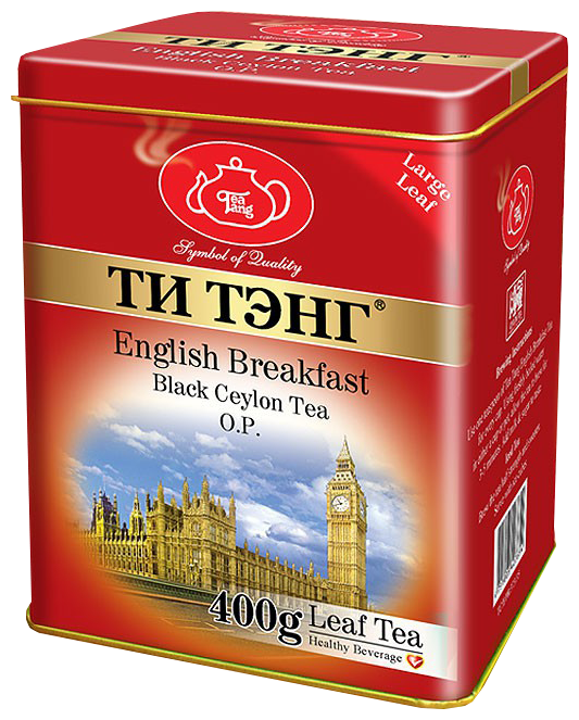 Чай черный ТИ тэнг в металл. банке "Английский завтрак" O.P. 400 гр.