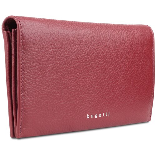 фото Кошелек bugatti, фактура зернистая, красный, фуксия