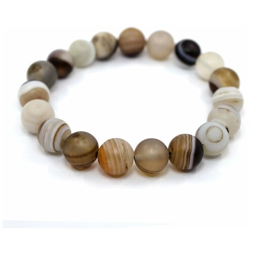 фото Handinsilver ( посеребриручку ) браслет из матового бежевого агата ботсвана 10мм