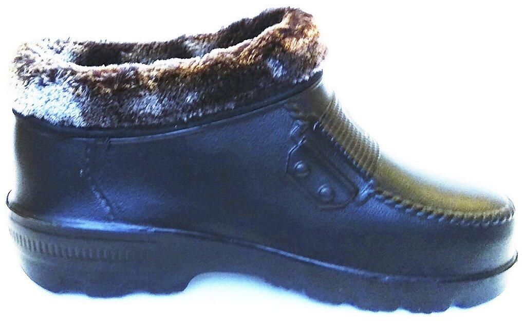 Галоши мужские утепленные для холодной погоды Рус Обувь, черные, размер 42