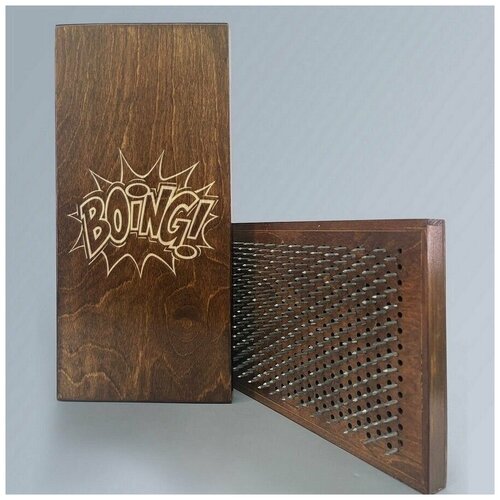 фото Доска садху с динамическими гвоздями, шаг 10мм, цвет венге модель комикс надписи boing - 1638 сила души и тела