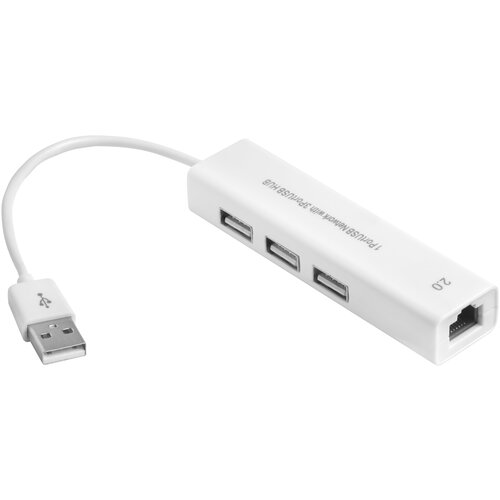 USB 2.0 Разветвитель на 3 порта + 10/100Mbps Ethernet Network GCR-AP03