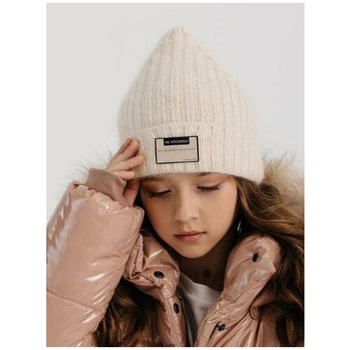 фото Шапка gnk, белый, 52-54 g'n'k