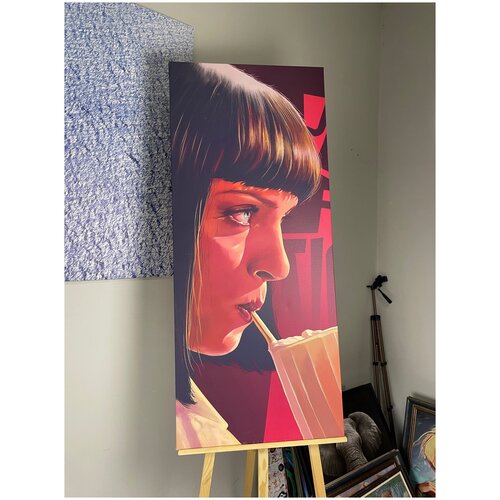 Картина на холсте DariArt «Девушка с коктейлем» 140*60 см