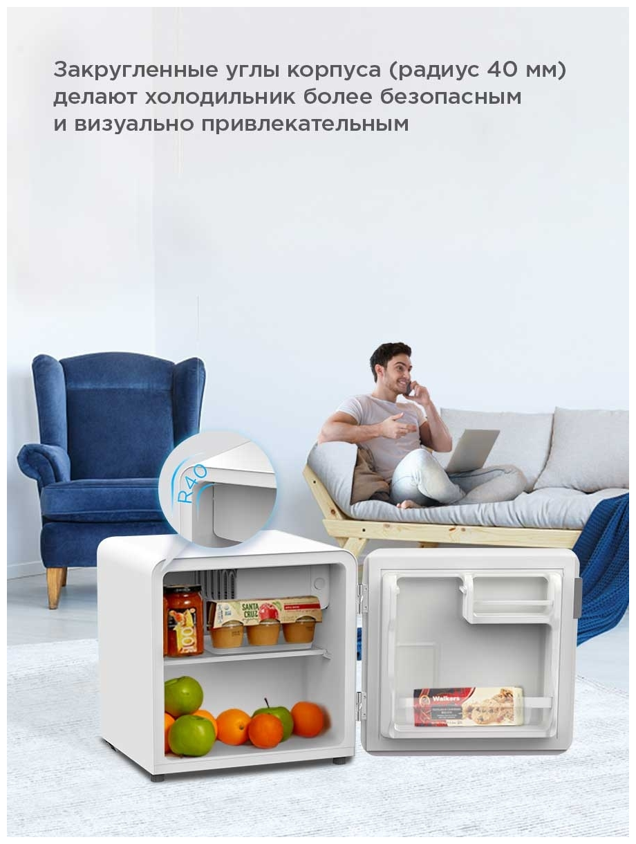 Холодильник Midea MDRD86SLF01 Ретро, маленький - фотография № 4