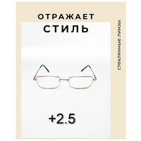 Готовые очки для чтения +2.5 / Стекло / Стеклянные линзы