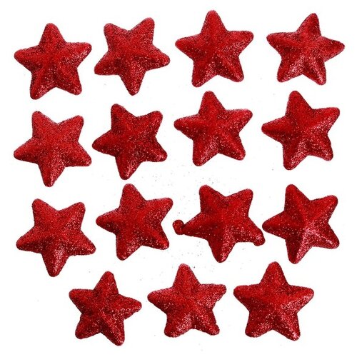 Страна Карнавалия Звезды для декорирования, 7082513, 15 шт., красный