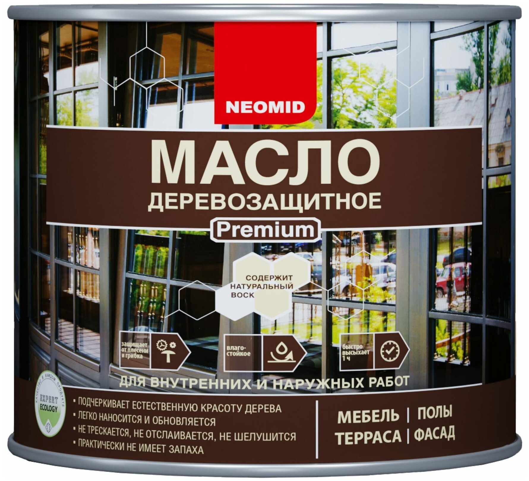 масло для дерева NEOMID Premium 2л серый жемчуг, арт.4650070643537 - фото №4